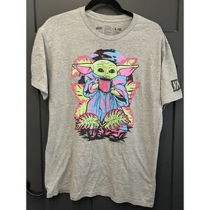 NEFF x Star Wars Baby Yoda‎ The Mandalorian Men's Gray T-Shirt Size Large